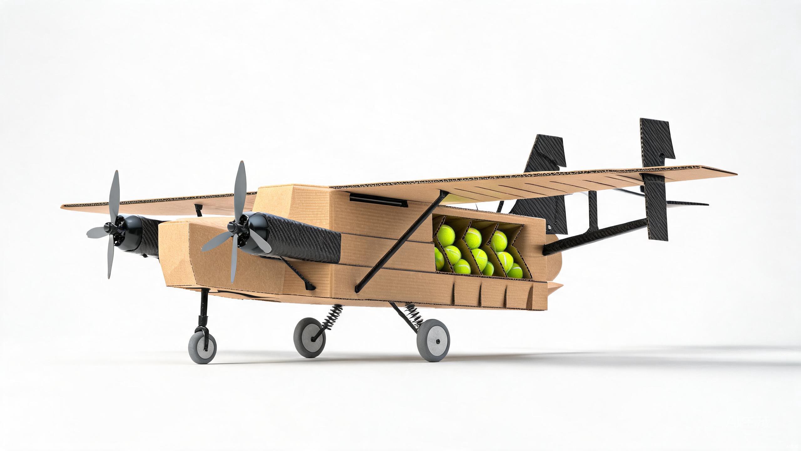 以Short Skyvan为原型的青少年限时载运飞行器3D效果图
