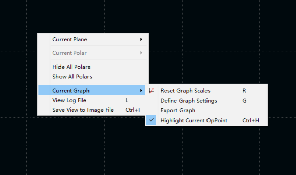XFLR5右键菜单——Current Graph → Define Graph Settings设置图表坐标轴