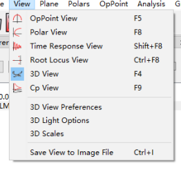 XFLR5 View菜单——选择Polar View (F8)切换到极线视图